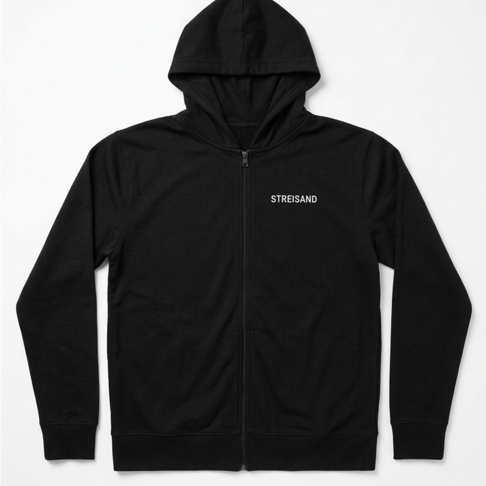 Streisand Black Full-Zip Hoodie- L